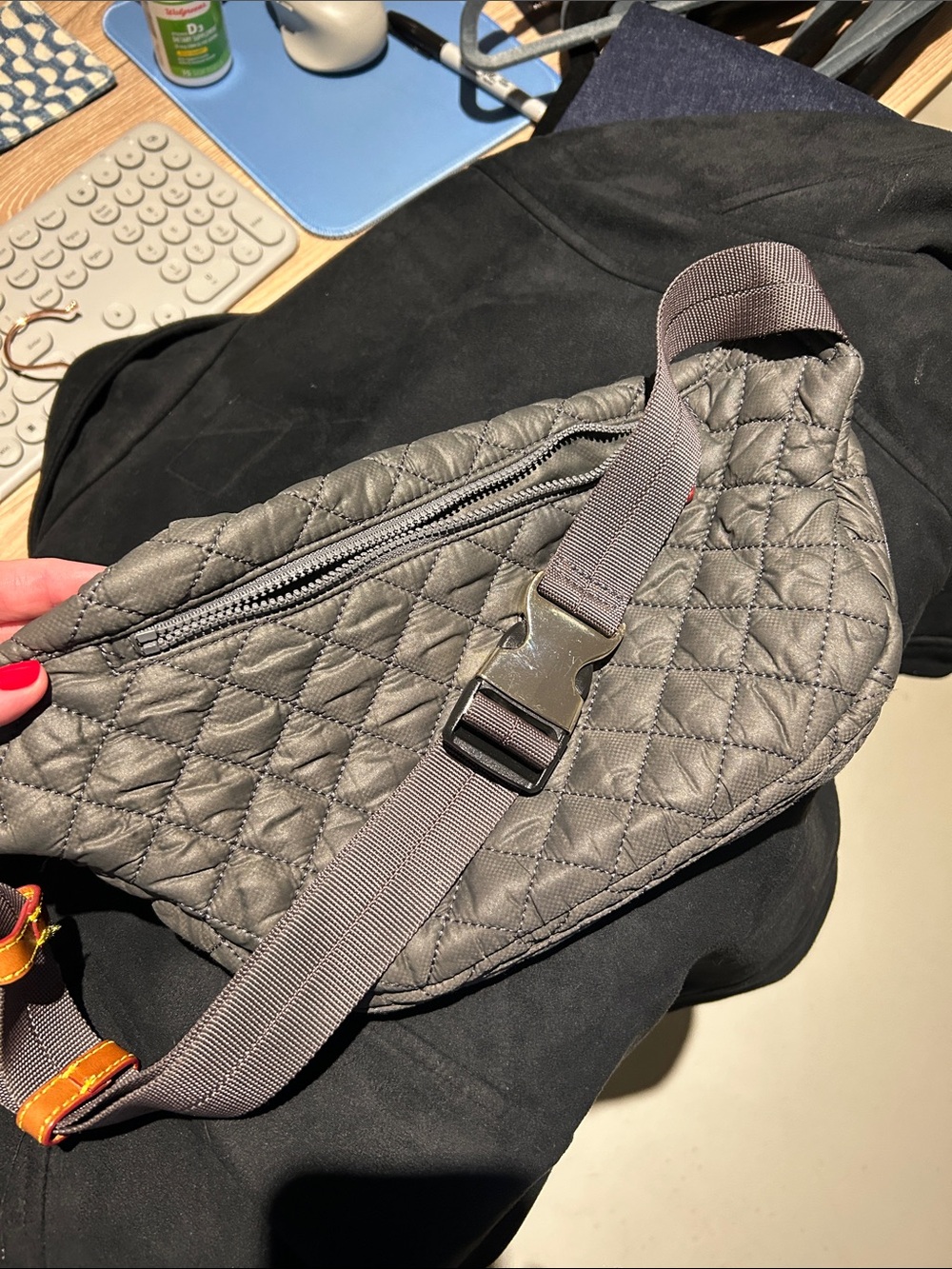 MZ Wallace Small Quilted Metro Sling in Magnet - Picture 4 of 4